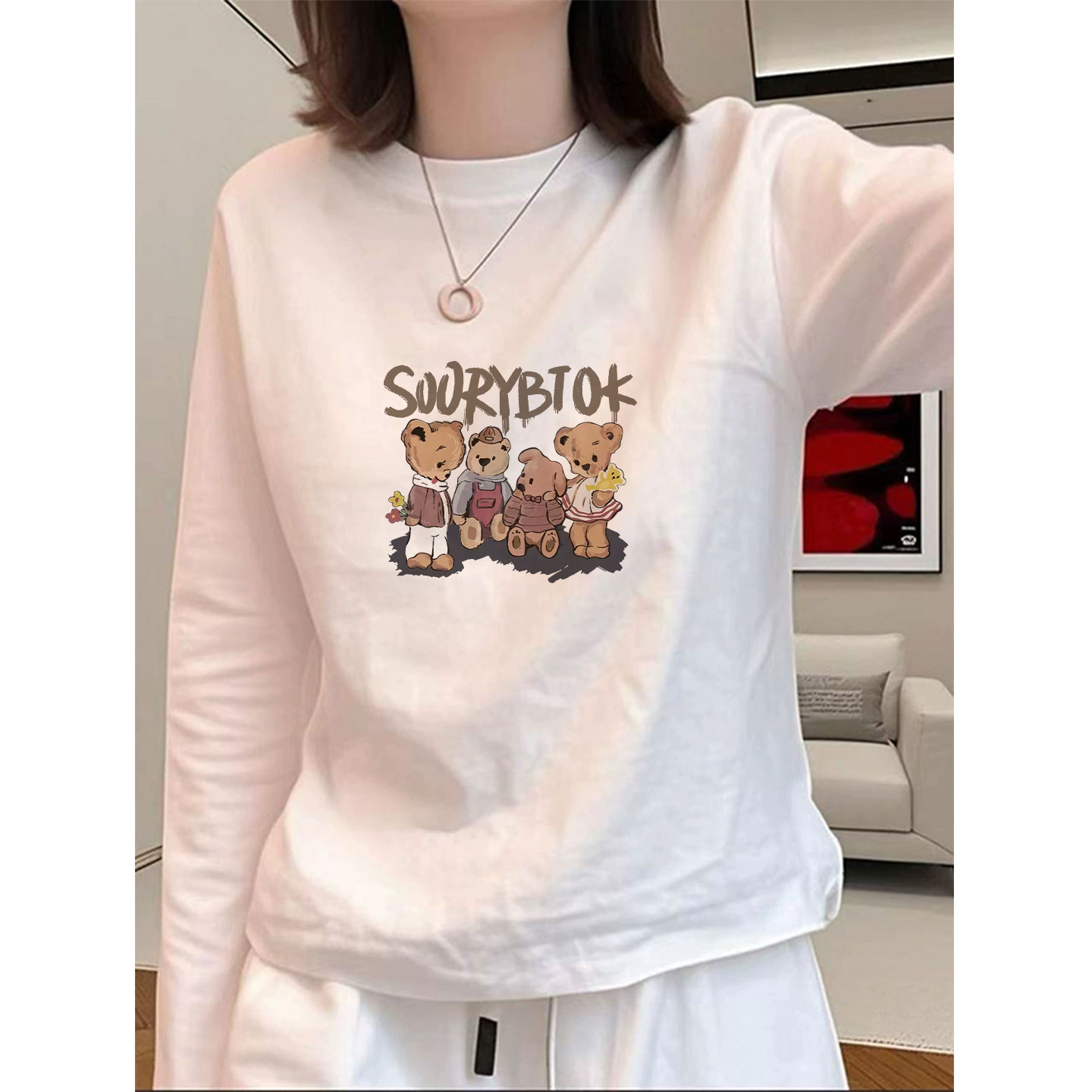 长袖t恤女2025新款秋冬穿搭内搭高级感打底衫洋气欧货潮时髦上衣