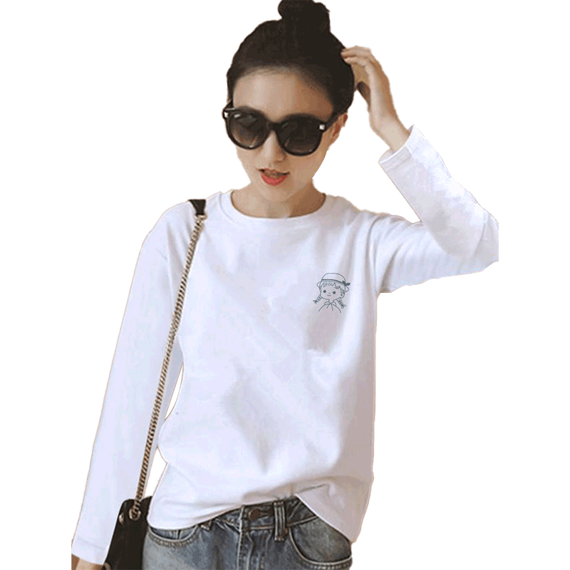 春秋冬季新款纯棉长袖t恤打底衫