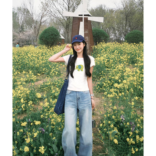女士气质短袖t恤女2026新款夏季韩系chic别致炸街独特漂亮小上衣