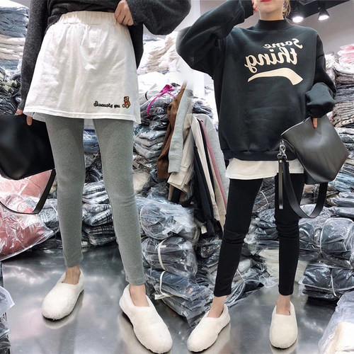 卫衣打底神器露白边屁帘子半身裙