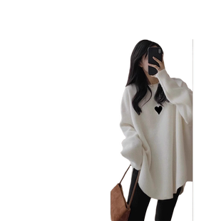 纯棉长袖t恤女秋冬季加绒内搭打底衫中长款遮屁股洋气不规则上衣