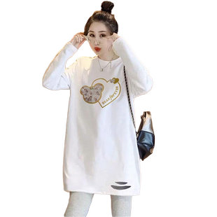 打底衫女秋冬加绒中长款遮屁股洋气搭配鲨鱼裤的上衣洋气显瘦遮肉