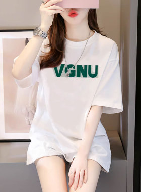 白色纯棉短袖t恤女装2026新款夏季宽松设计感小众潮牌正肩上衣服
