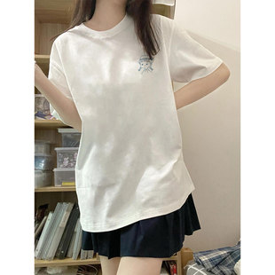 纯棉短袖t恤女装2026新款今年流行爆款夏季高级感chic别致上衣服