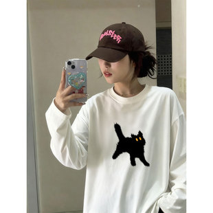 纯棉长袖t恤女春装2026新款今年流行爆款超火减龄内搭打底衫上衣