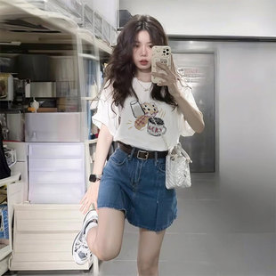 女装2026新款今年流行爆款夏季白色纯棉短袖t恤上衣微胖女生穿搭