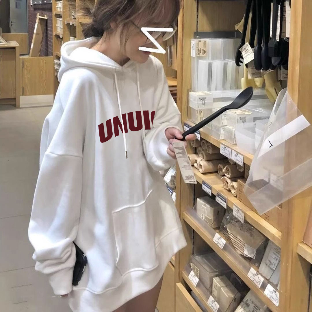 秋冬季连帽卫衣女加绒外套