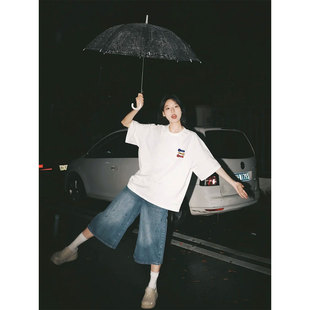 t恤女2026新款 白色纯棉短袖 今年流行 爆款 穿搭上衣 大码 夏季 女装