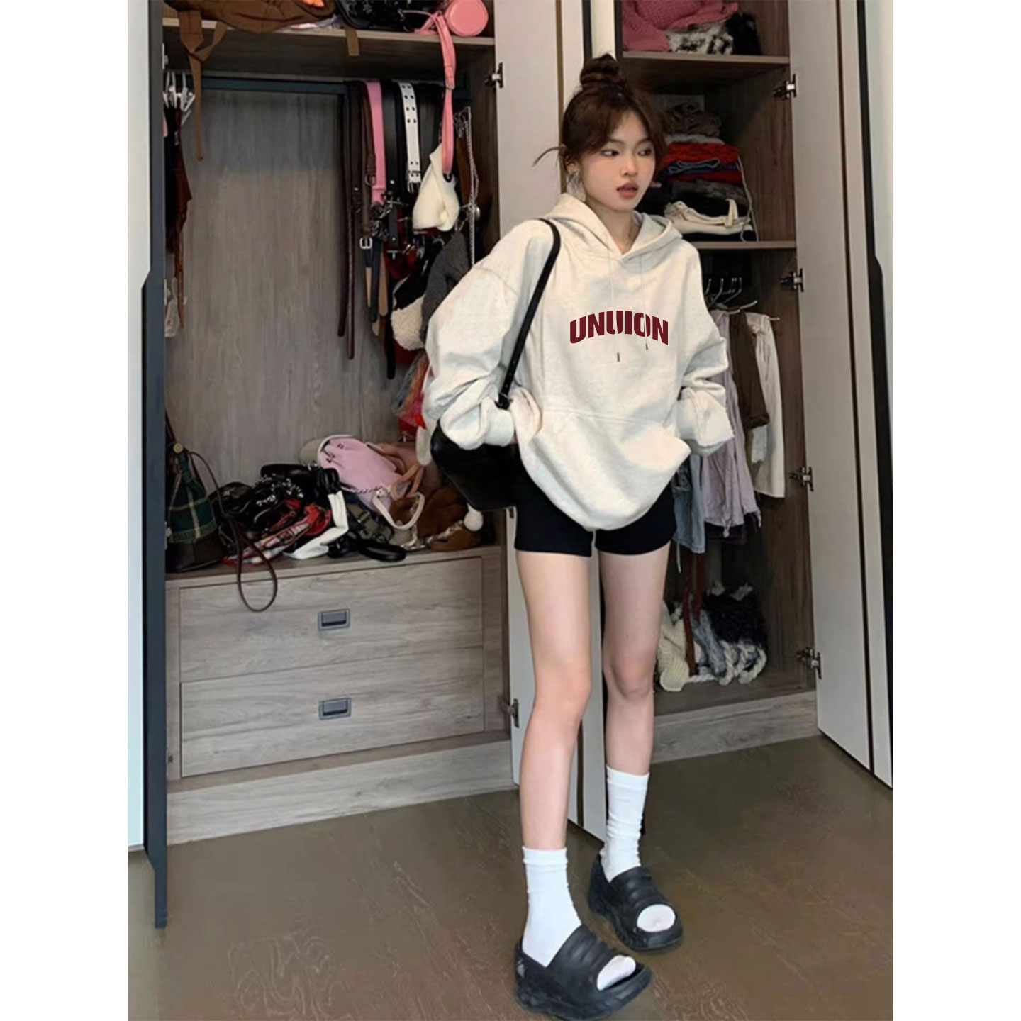 秋冬季加绒加厚连帽卫衣女新款2025今年流行爆款时尚洋气上衣外套