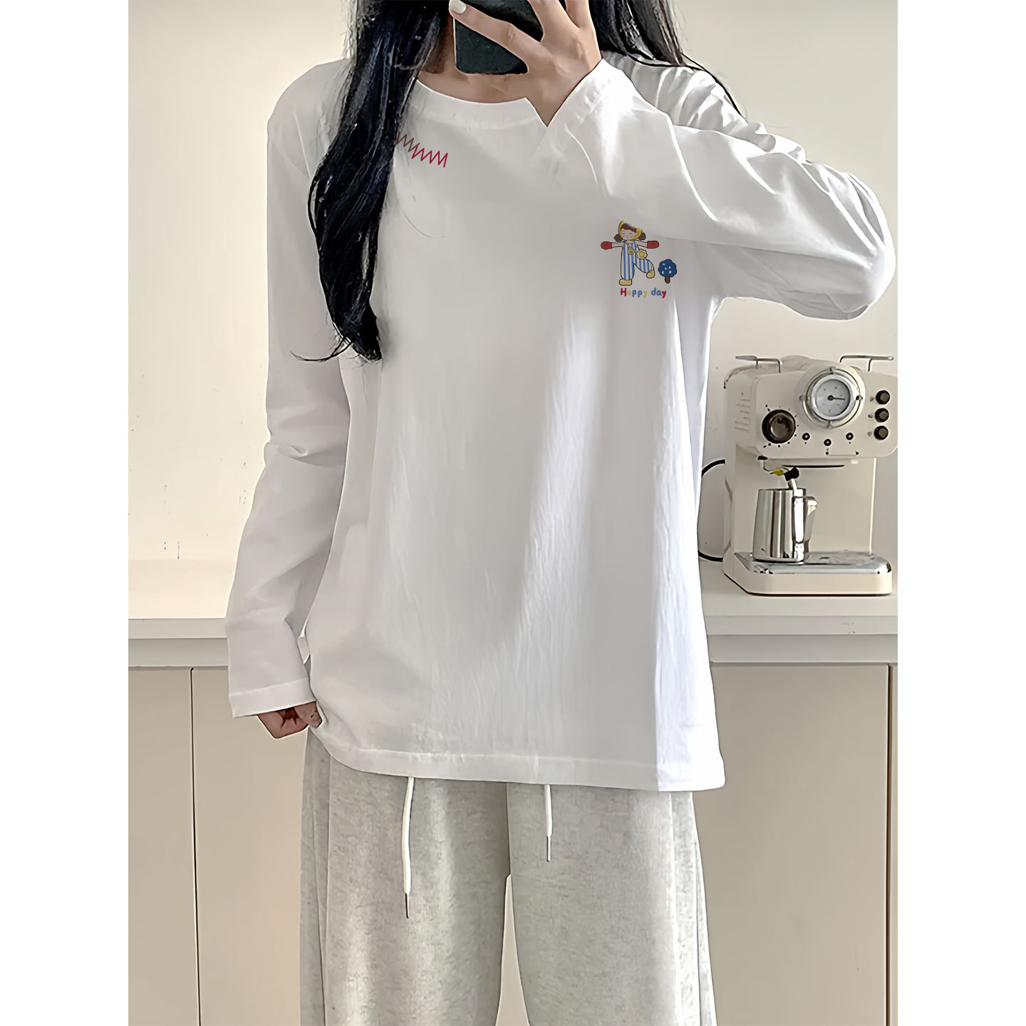 超好看秋冬装加绒内搭高级感打底衫女装2025新款纯棉长袖t恤上衣