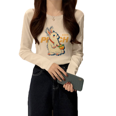 春秋季新款长袖t恤打底衫女内搭