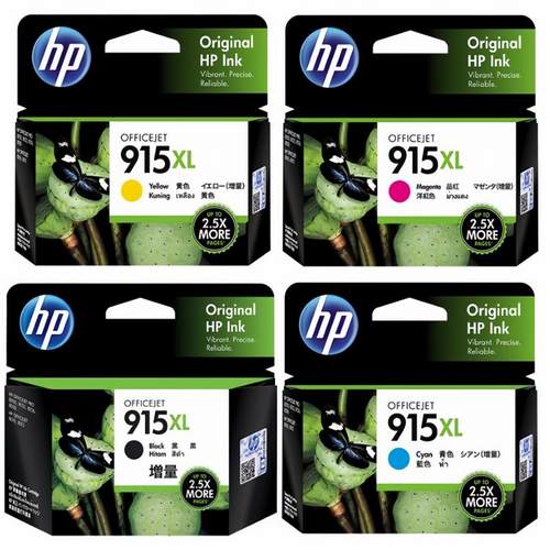 hp惠普915XL墨盒原装OfficeJet 8018 8020打印机黑色彩色墨水8026