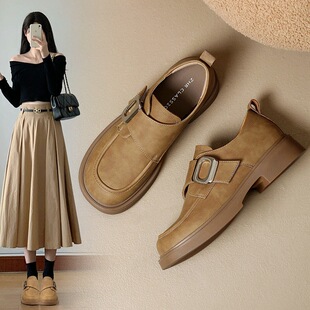ZHR则则复古优雅英伦单鞋 新款 时髦百搭舒适小皮鞋 女 女2025春秋季