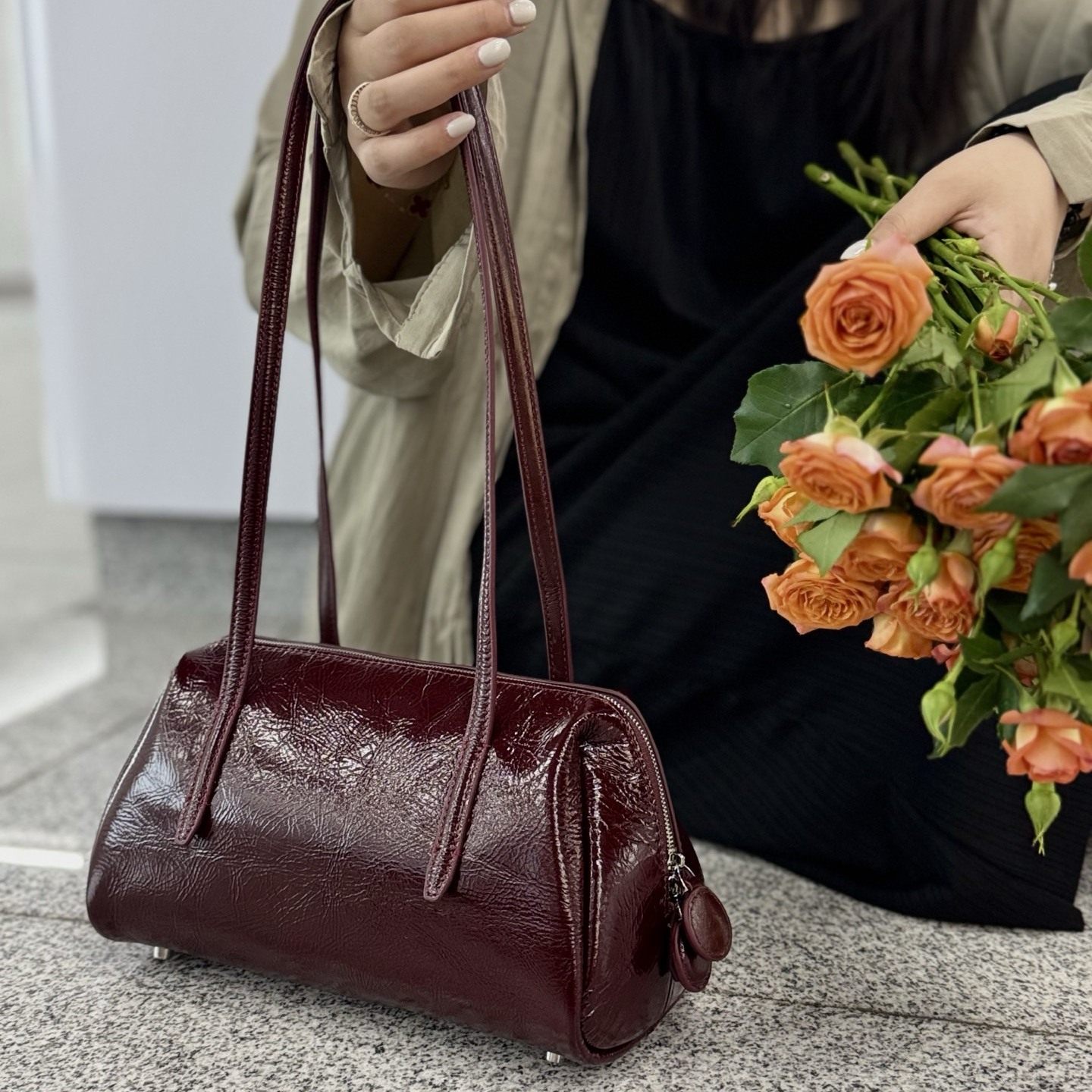 新款小众高级感托特包头层油蜡牛皮腋下包大容量简约单肩斜挎包女,箱包皮具/热销女包/男包,托特包,淘宝优惠券,粉丝福利购,淘宝优惠卷