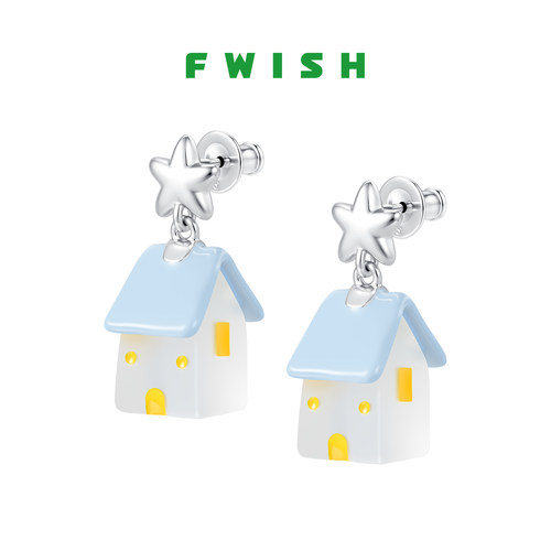 FWISH月光小屋耳环耳钉原创设计
