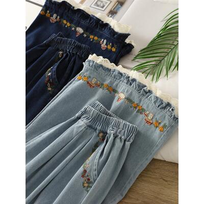 秋季新款森系甜美撞色花