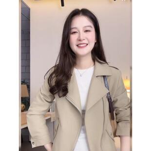 2025秋季新款高级感气质百搭高端小个子短款风衣夹克上衣外套女