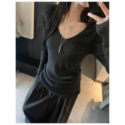 桑蚕丝羊毛2025秋季v领修