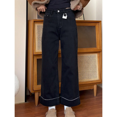 裤子梨形身材腿粗宽胯黑