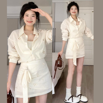 法式高级感衬衫式洋装子
