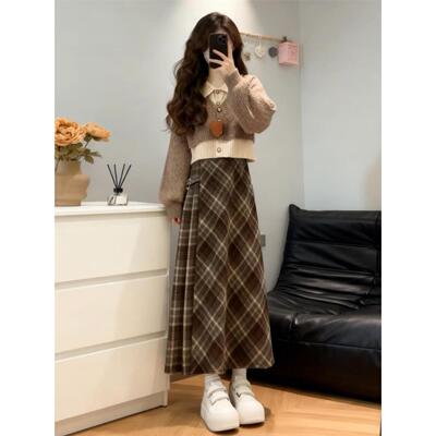 学院风毛衣套装连衣裙子