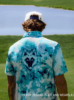 代购Greyson高尔夫短袖衫男扎染新款Dyed Spirits Polo