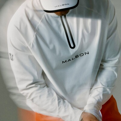MALBON PERFORMANCE RAGLAN QUARTER ZIP高尔夫长袖衫男
