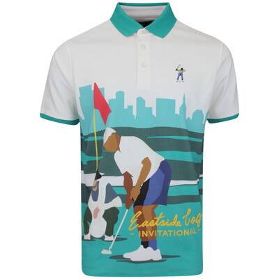 代购Eastside高尔夫短袖衫男印花新款Golf Cityscape Pique Polo
