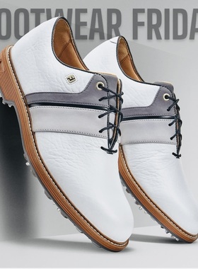 代购Footjoy Premiere Series Packard LX男子新款活钉高尔夫球鞋