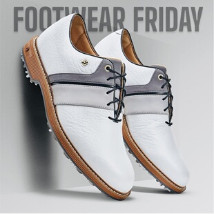 代购Footjoy Premiere Series Packard LX男子新款活钉高尔夫球鞋
