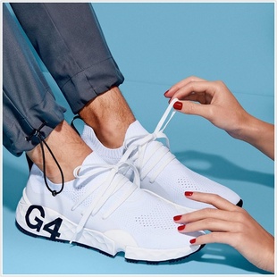 美国代购GFORE MG4.1 SNOW白色G4男鞋针织款时尚高尔夫球鞋