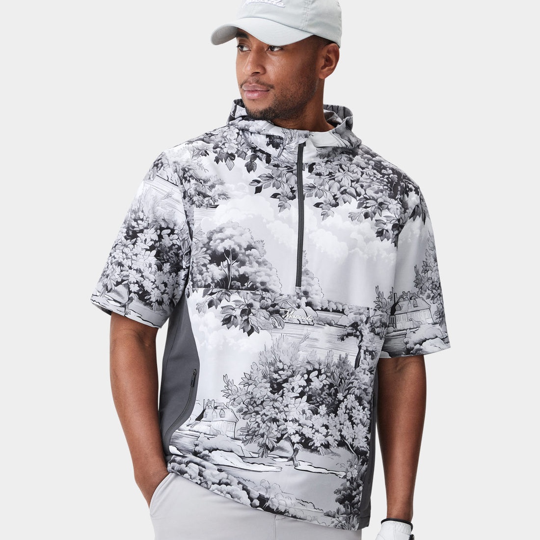 代购Macade Storm Wind Shirt男子轻便短袖高尔夫防风衣