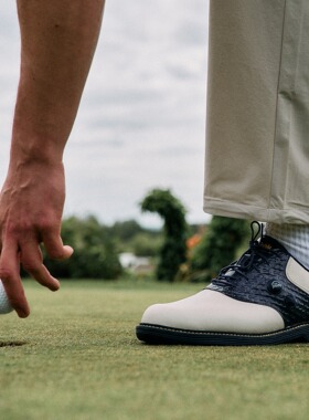 代购Reebok x MANORS OG Pump Golf男子防水无钉款高尔夫球鞋