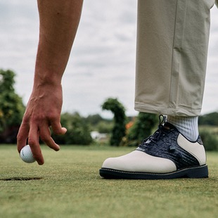 代购Reebok x MANORS OG Pump Golf男子防水无钉款高尔夫球鞋