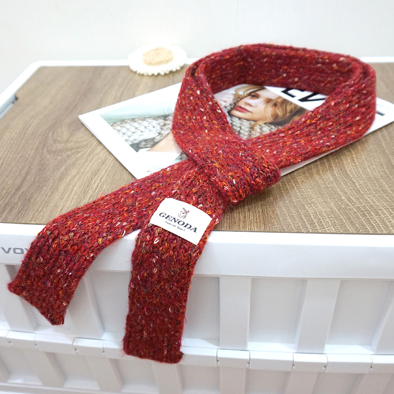 韩版百搭多彩星屑毛线针织围巾