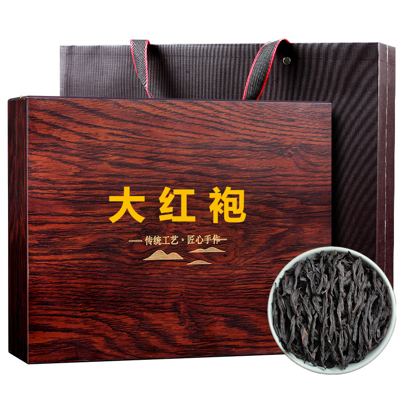 福建岩茶特级大红袍茶叶浓香型500g礼盒装过年送礼肉桂红茶泡袋装