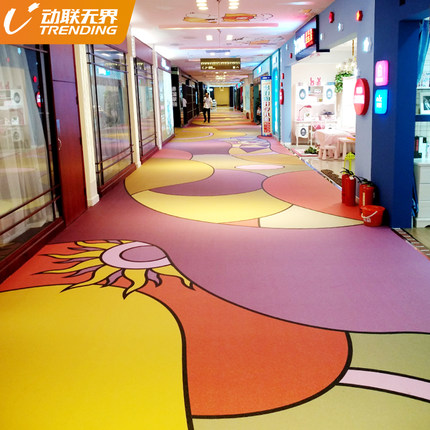 幼儿园地胶定制图案早教中心舞蹈专用VR大空间儿童体适能地胶垫