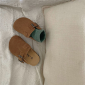 Milo7c 宝宝凉鞋 自制 韩国儿童软木凉拖男童女童博肯懒人包头拖鞋