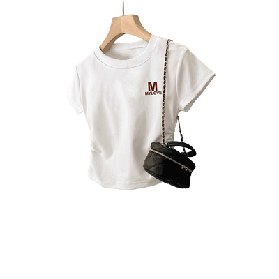 纯棉正肩t恤女士短袖2025年新款