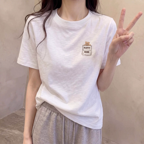 白色雪花棉短袖t恤女士2026新款呼吸感穿搭夏天炸街独特漂亮上衣