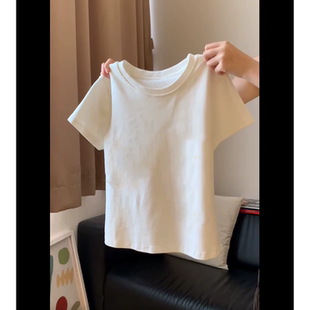 白色酷辣chic短袖t恤女士2026新款春夏季御姐独特绝美修身小上衣