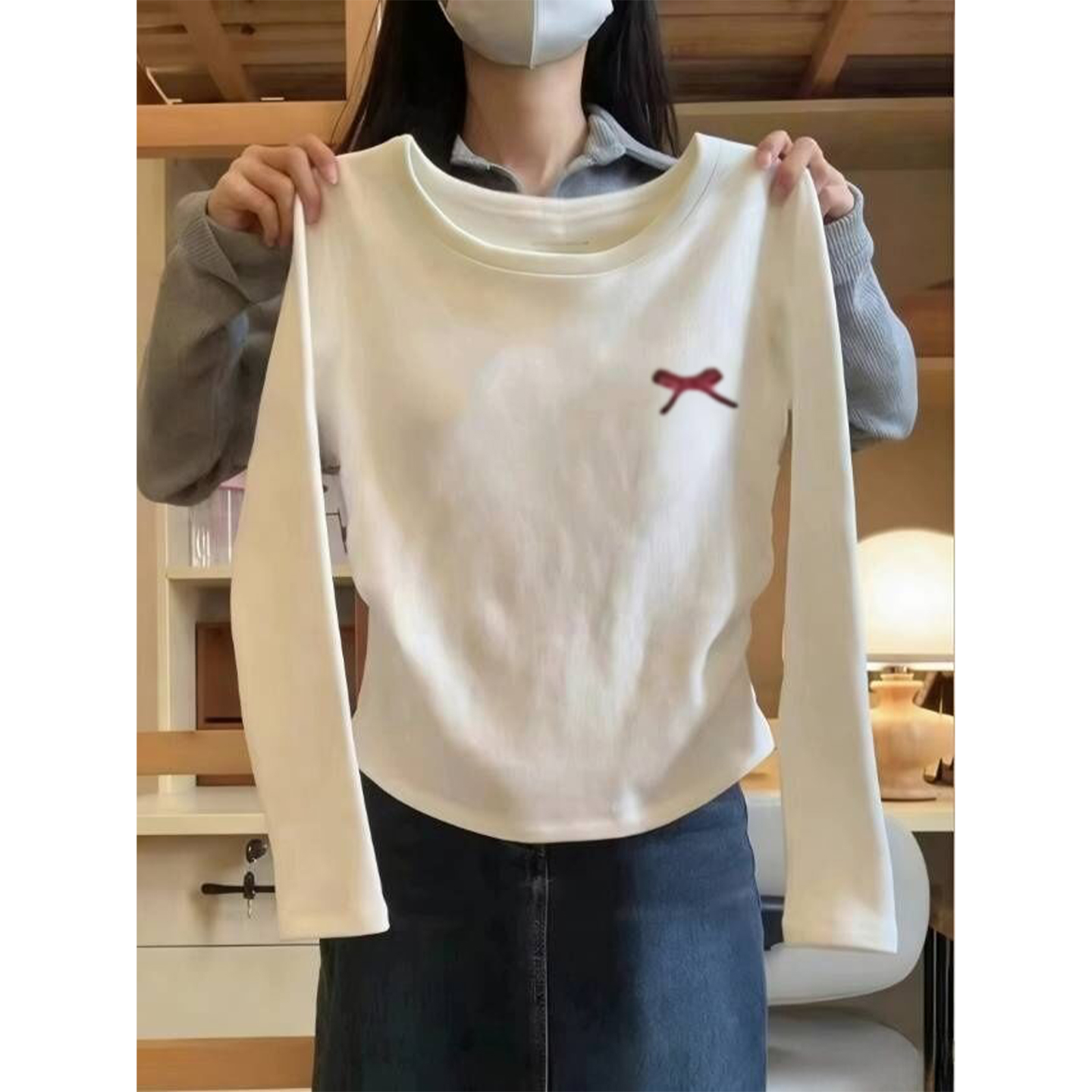 长袖T恤女2024欧货爆款秋冬季