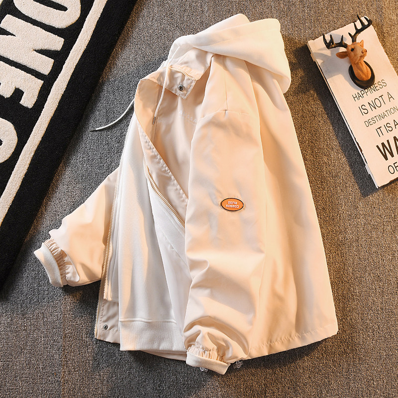 青少年假两件外套男款冲锋衣夹克