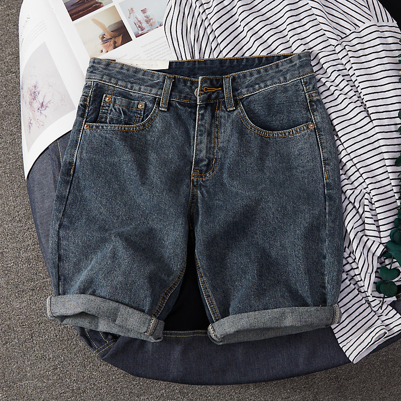 夏季薄款宽松直筒学生百搭牛仔裤