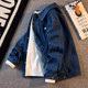 夹克衫 秋季 简约百搭牛仔外套男休闲宽松上衣褂子潮流帅气纯色工装