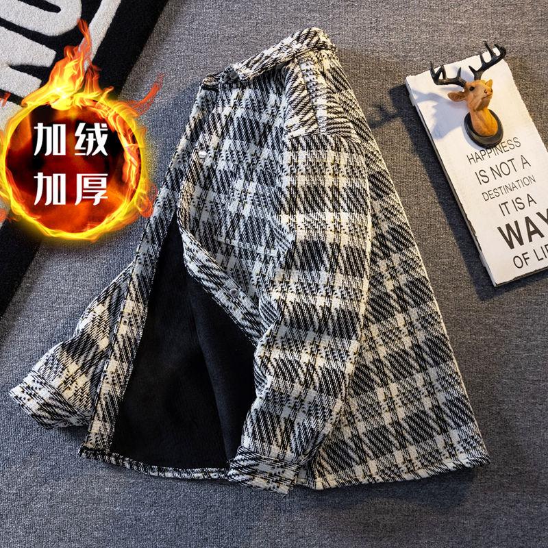 小香风加厚毛呢夹克男款加绒外套