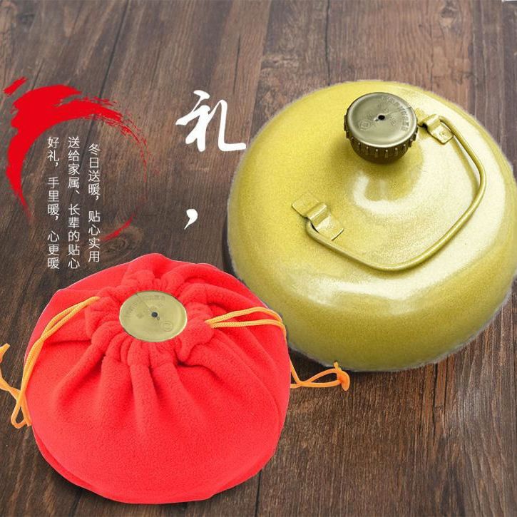 纯铝汤婆子加厚热水袋 注水烫婆子老人暖脚被窝暖手宝汤婆子