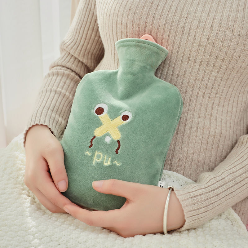 热水袋韩版可爱毛绒小号注水女生大姨妈暖水袋迷你冬天家用暖手宝