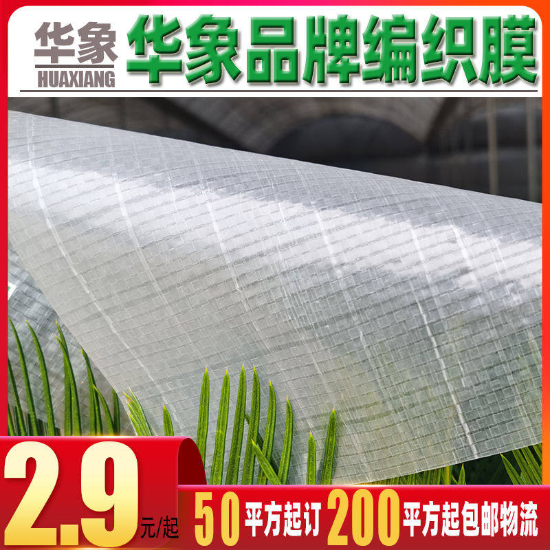 大棚膜塑料布尼龙防水防晒白单塑料纸透明编织薄膜养殖防渗漏篷布