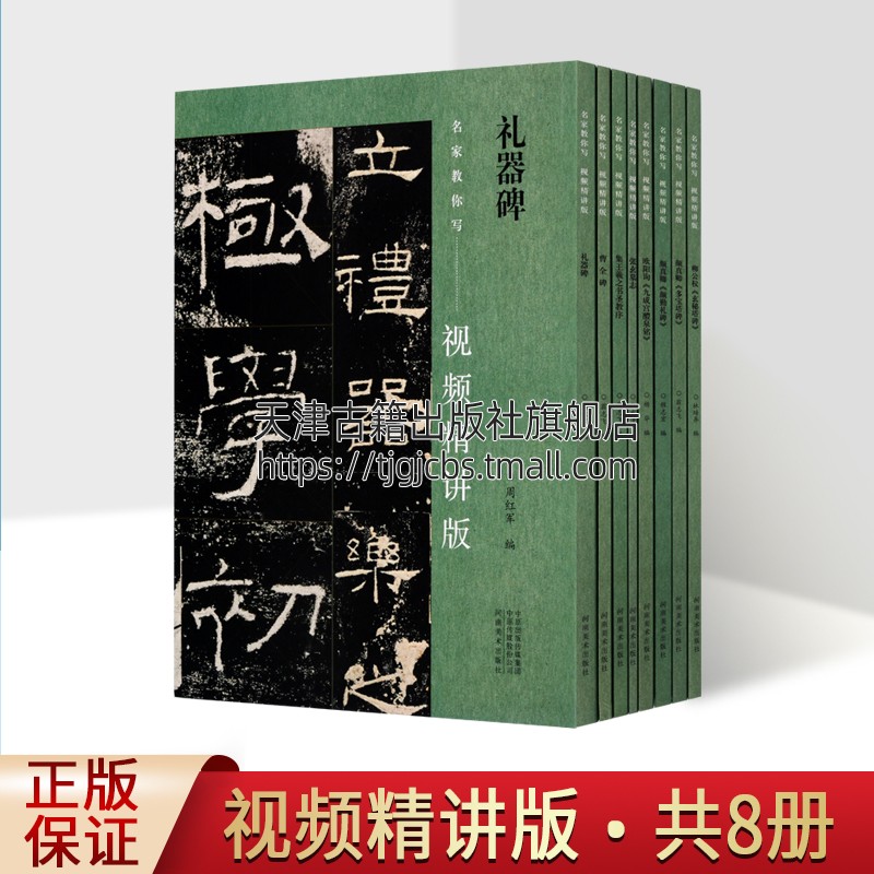 名家教你写视频精讲版系列（共八册）集王羲之书圣教序玄妙塔碑九城宫醴泉铭多宝塔碑张玄墓志颜卿礼碑 书法教材 河南美术出版社